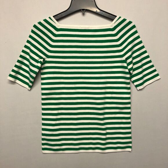 Talbots Women Short Sleeve Knit Top Shirt Blouse Size Small Striped B269 -2 - Picture 11 of 11